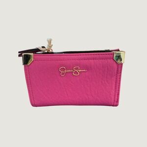 Jessica Simpson Small Fran Faux Leather Bifold Wallet OS Pink Rose Gold Hardware